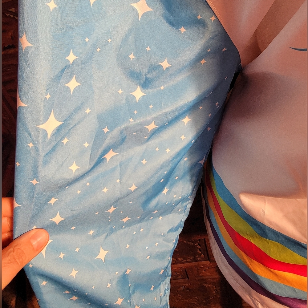 NWT Disney Fantasyland Classic Hooded Windbreaker with Rainbow Stripe, Size XL - Picture 5 of 8